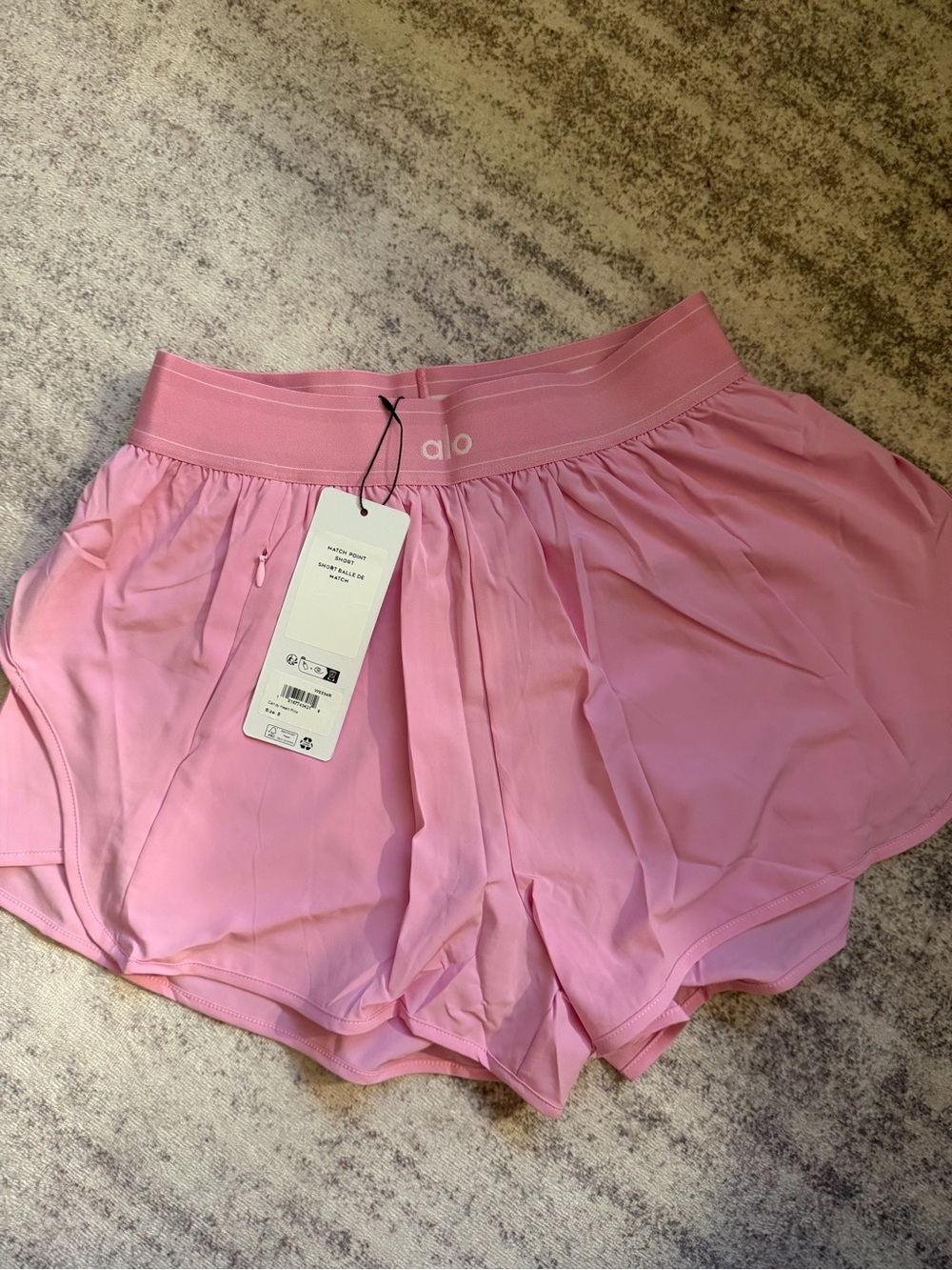 ALO Yoga Pink Lightweight Athletic Shorts with Built-In Brief